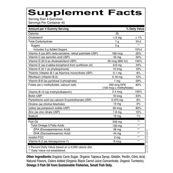 SmartyPants Kids Formula Multivitamin