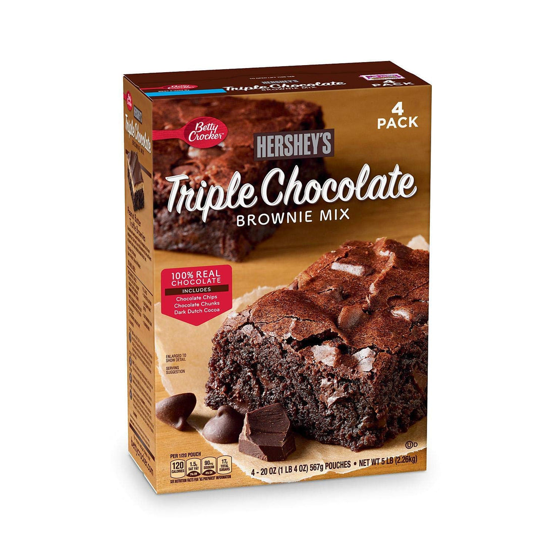 Betty Crocker's Hershey's Triple Chocolate Brownie Mix (20 oz. ea., 4 pk.)
