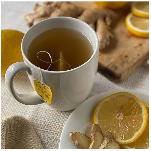 Bigelow Lemon Ginger Plus Probiotics Herbal Tea Bags - 18ct