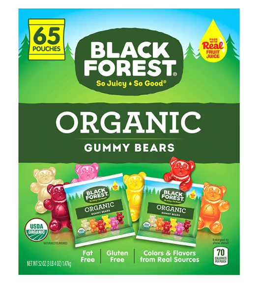 Black Forest Organic Gummy Bears, 65 pk.