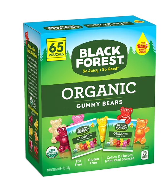 Black Forest Organic Gummy Bears, 65 pk.