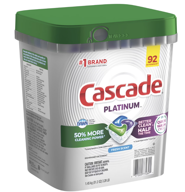 Cascade Platinum Dishwasher Detergent 92-count
