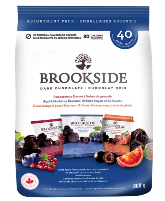 Brookside Dark Chocolate, Assorted Flavours, 40 × 20 g