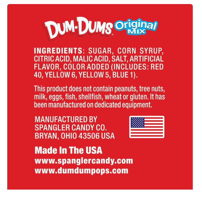 Dum Dum Original Mix Pops, 500 pcs.