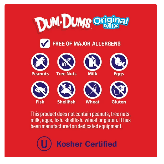 Dum Dum Original Mix Pops, 500 pcs.