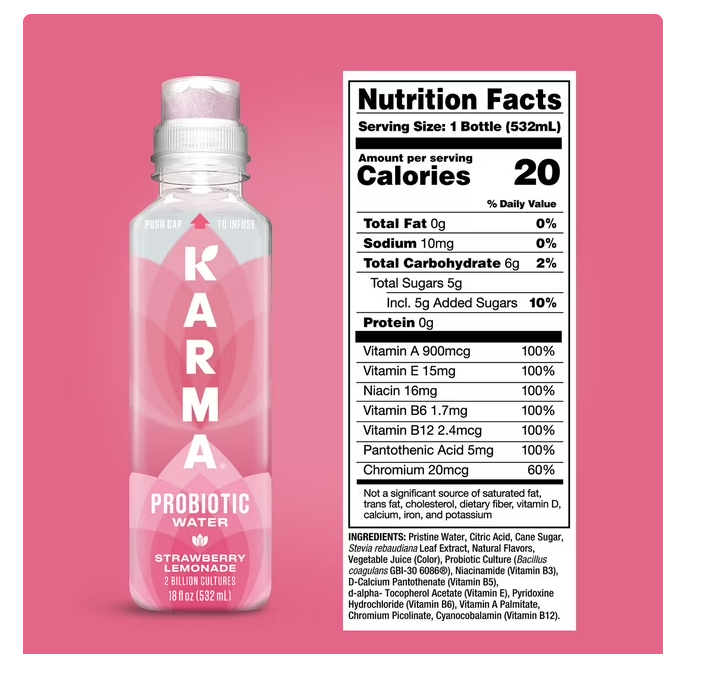 Karma Probiotic Water Variety Pack 18 oz., 12 pk.