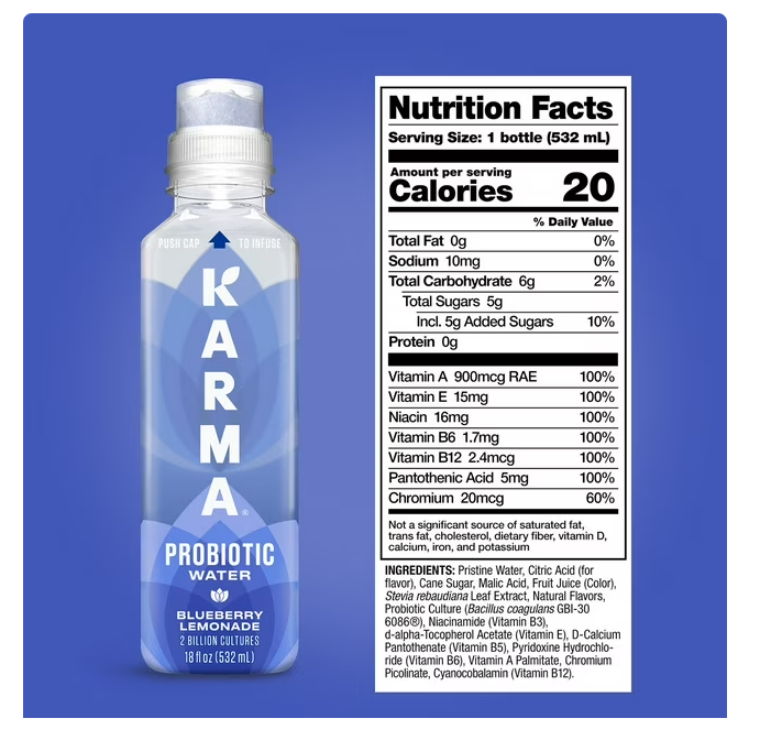 Karma Probiotic Water Variety Pack 18 oz., 12 pk.
